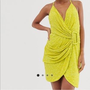 Neon Green Sequin Dress